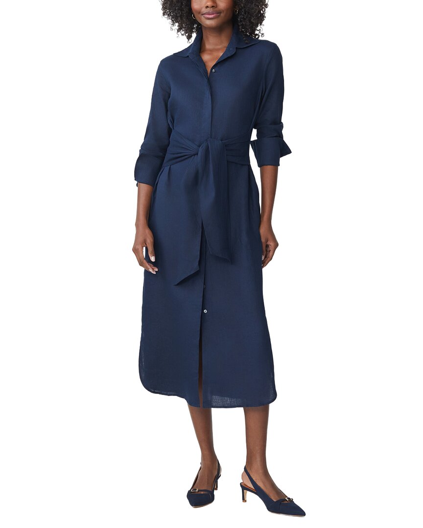 J.mclaughlin Orla Linen Dress In Blue