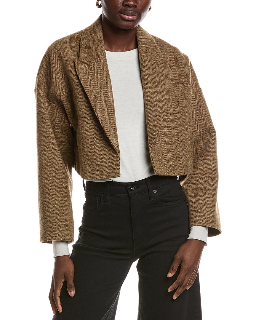Ba&sh Camala Wool Jacket In Brown