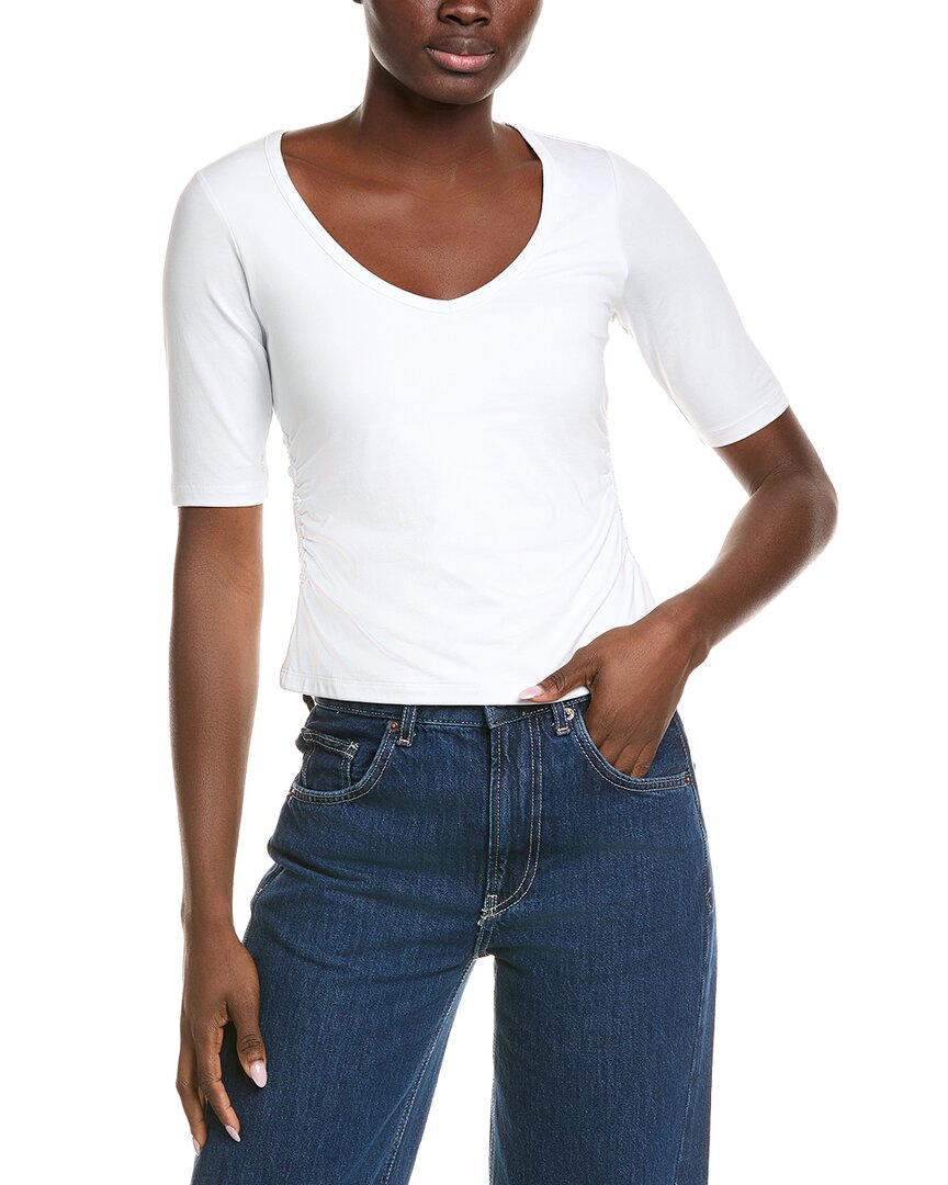 Atm Anthony Thomas Melillo Ruched T-shirt In White