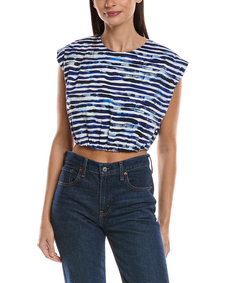 A.l.c . Billie Linen-blend Top In Blue