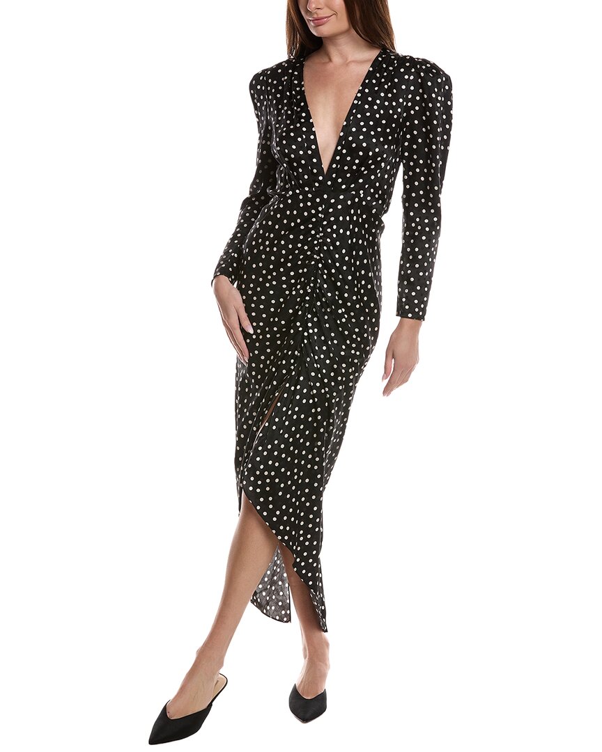 Ronny Kobo Astrid Silk-blend Maxi Dress In Blue