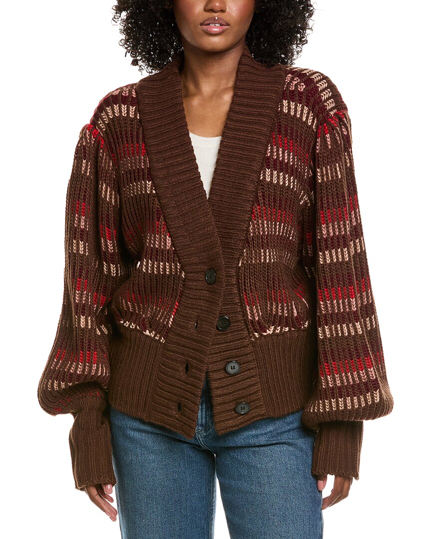 Farm Rio Knit Cardigan In Brown