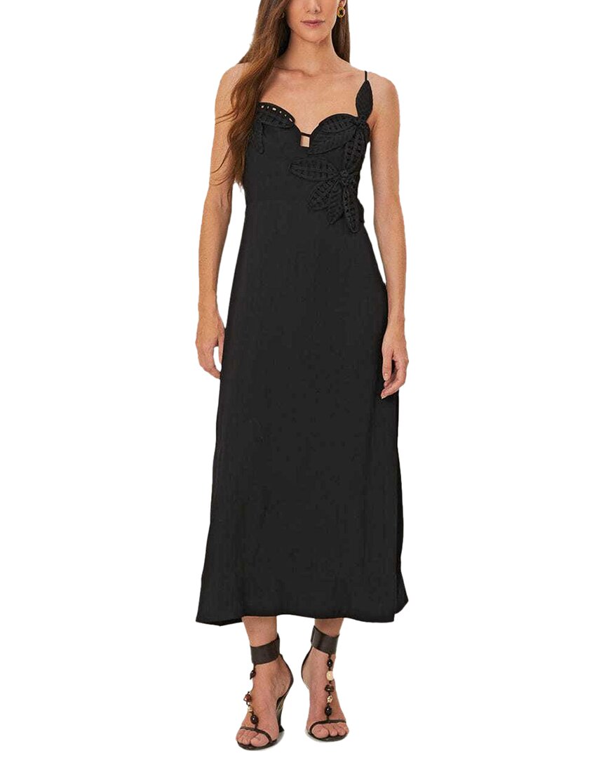 Farm Rio Midi Dress In Black