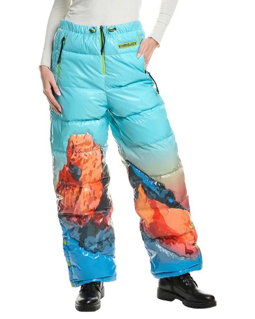 Khrisjoy Ski Mountain Monte Puffer Down Pant In Multi