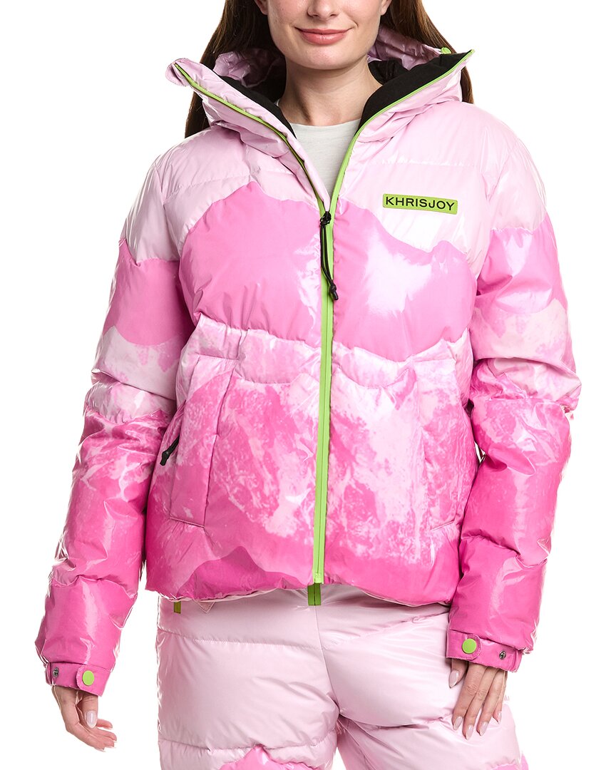 Khrisjoy Ski Mountain Monte Puffer Ski Down Jacket In Pink