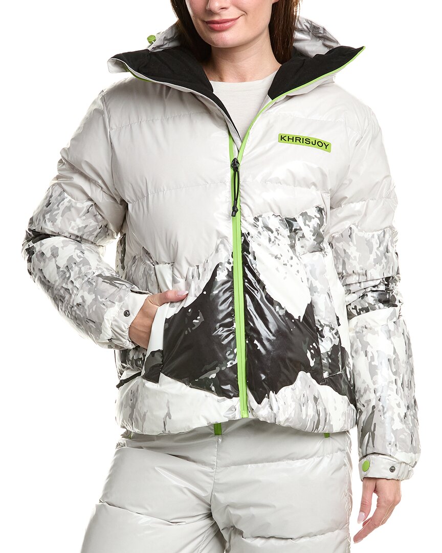 Khrisjoy Ski Mountain Monte Puffer Ski Down Jacket In White