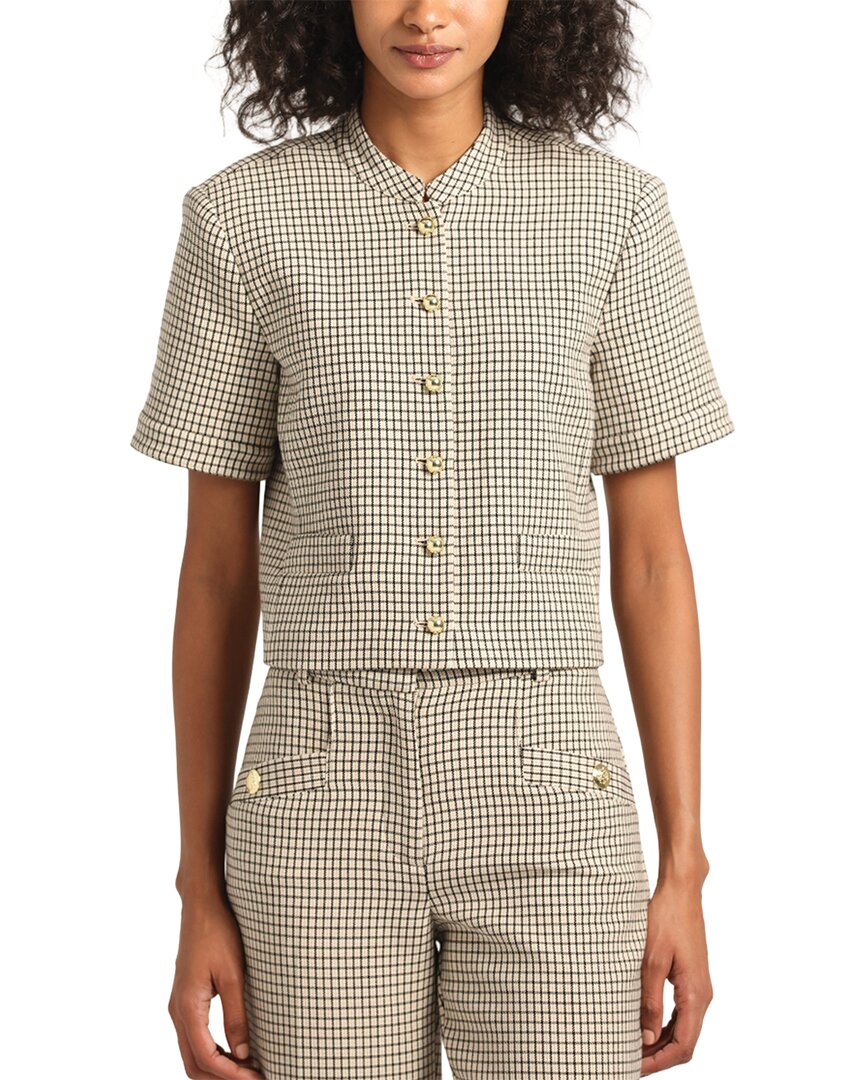 Derek Lam 10 Crosby Grace Short Sleeve Jacket In Multi