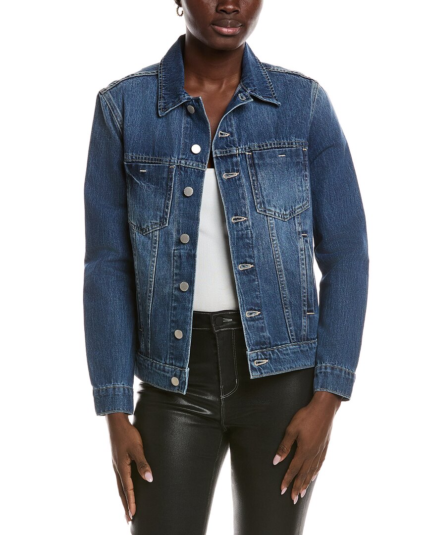 L'agence Mack Oversized Denim Jacket In Blue