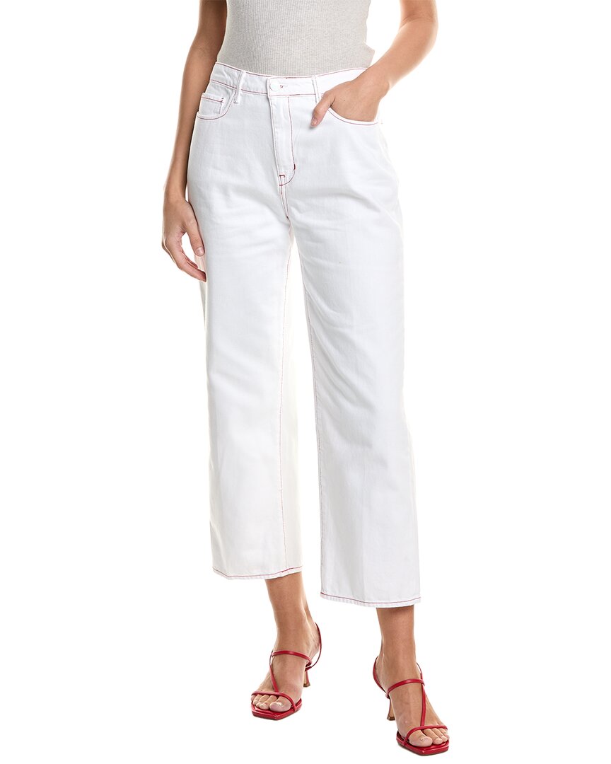 L'agence June Ultra High-rise Blanc Crop Stovepipe Jean In White