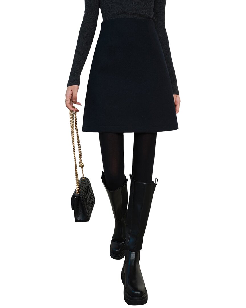 Onebuye Wool-blend Skirt In Black