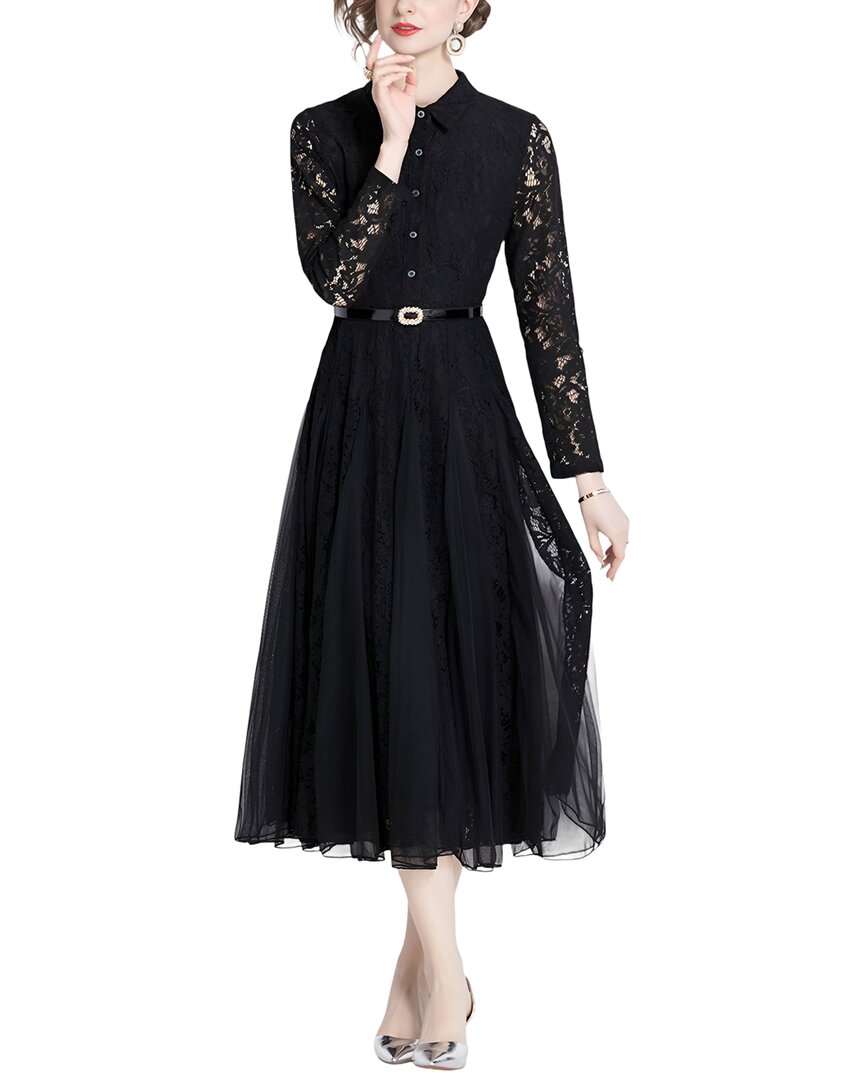 Vincent Midi Dress In Black