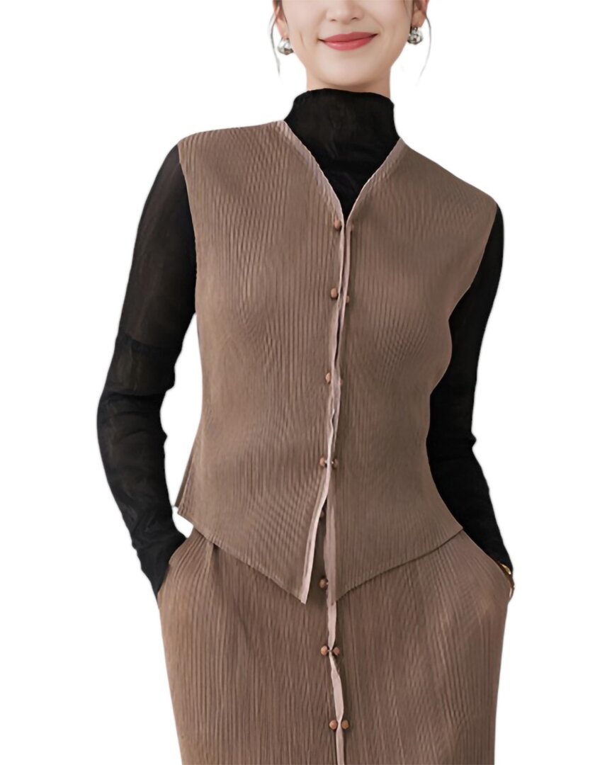 Linda Charm Vest In Brown