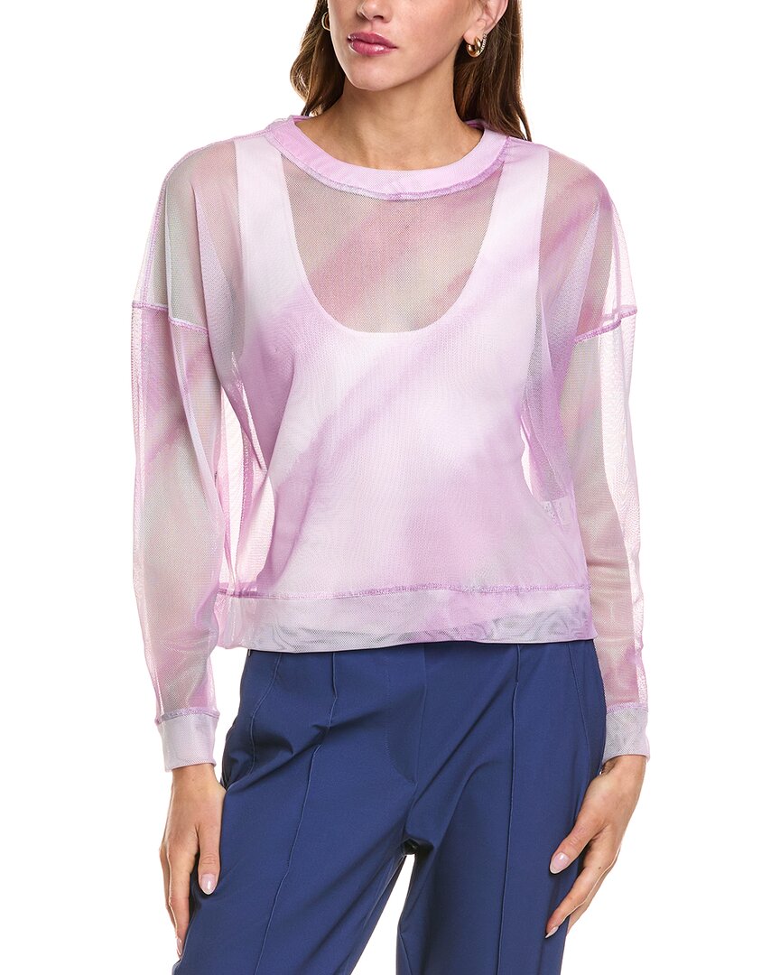 Lucky In Love Mystic Petal Mesh Top In Pink