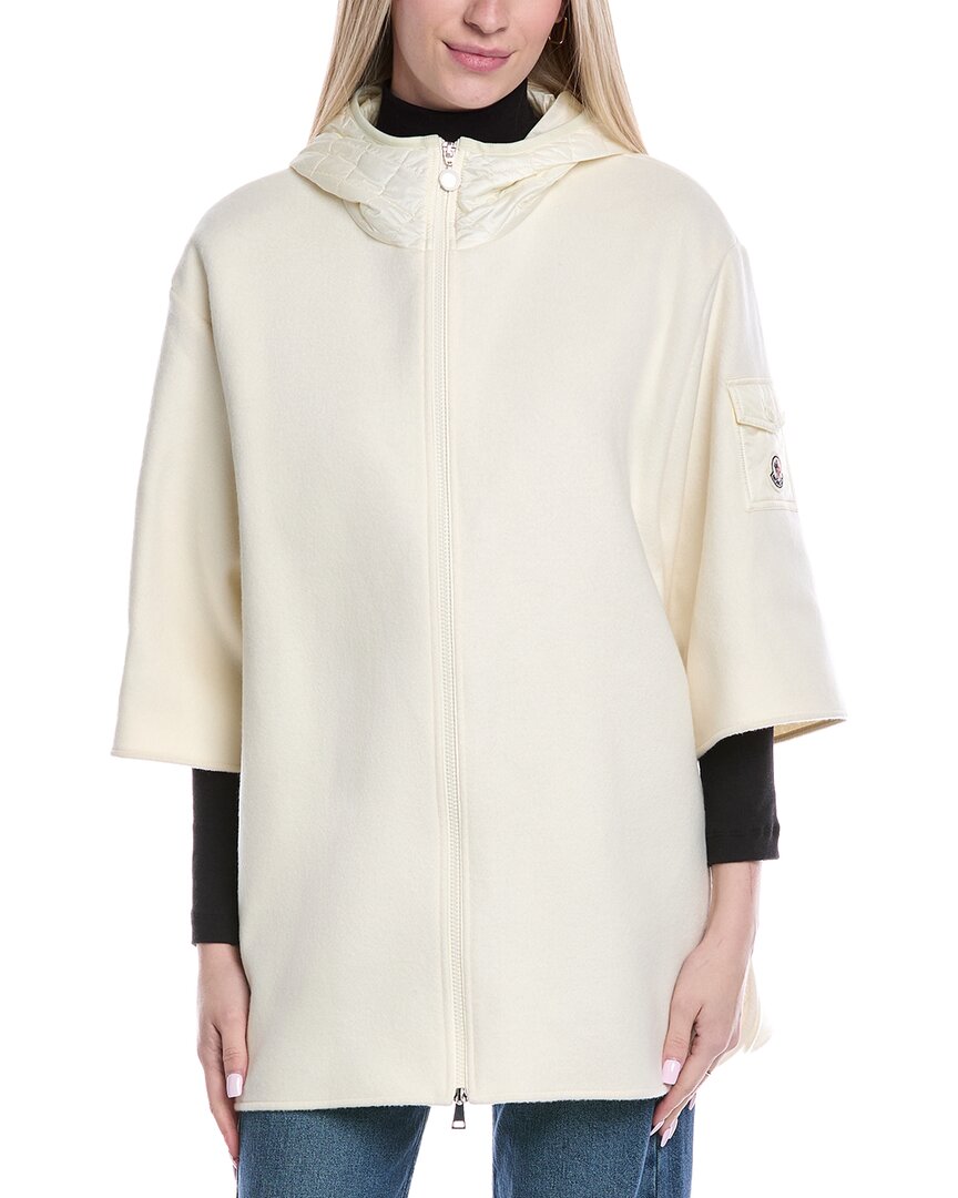 Moncler Wool-blend Cape In White