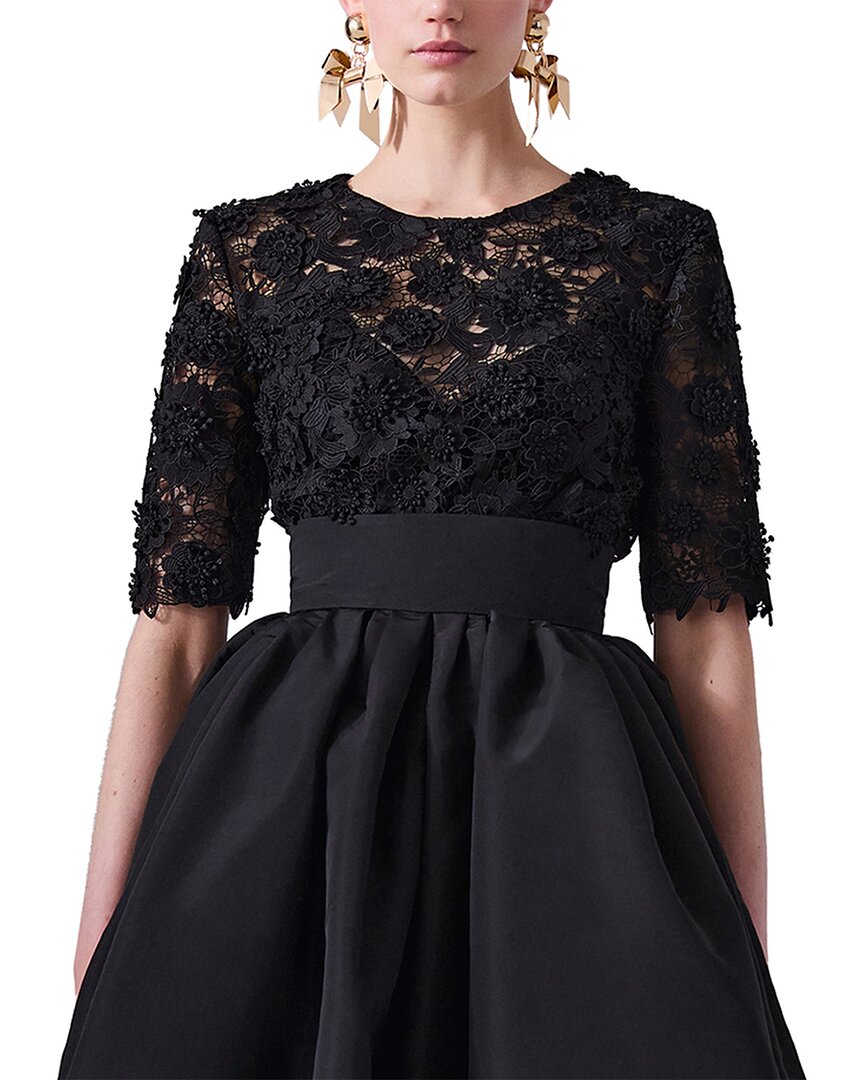 Carolina Herrera Crewneck Top In Black