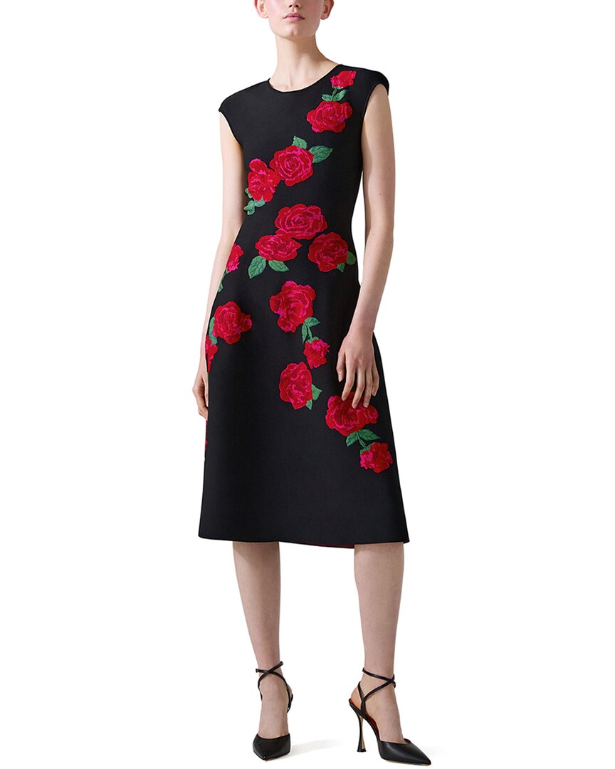 Carolina Herrera Jacquard Sweater In Black