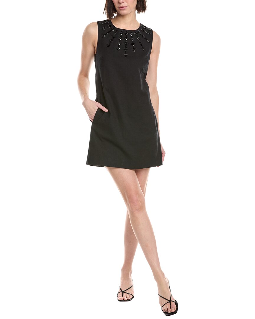 Lilly Pulitzer Edita Embellished Stretch Shift Dress In Black