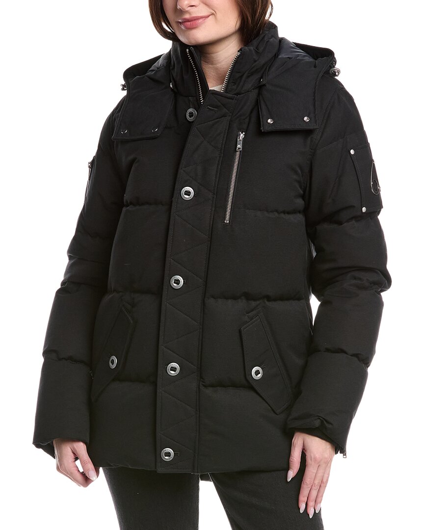 Moose Knuckles Down Puffer Jacket In Black