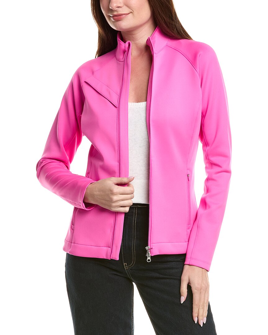 Ibkul Solid Zip Jacket In Pink