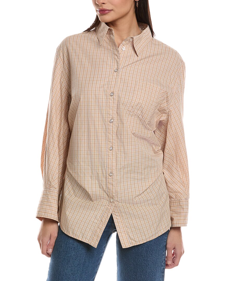 Free People Sabine Tailored Stripe Shirt In Neutral