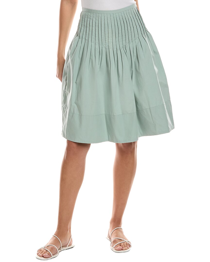 Free People Peyton Pintuck Midi Skirt In Green