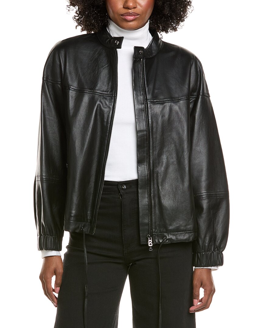 Bogner Carol Leather Jacket In Black