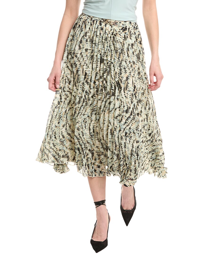 Anne Klein Pull On Pleated Skirt In Blue