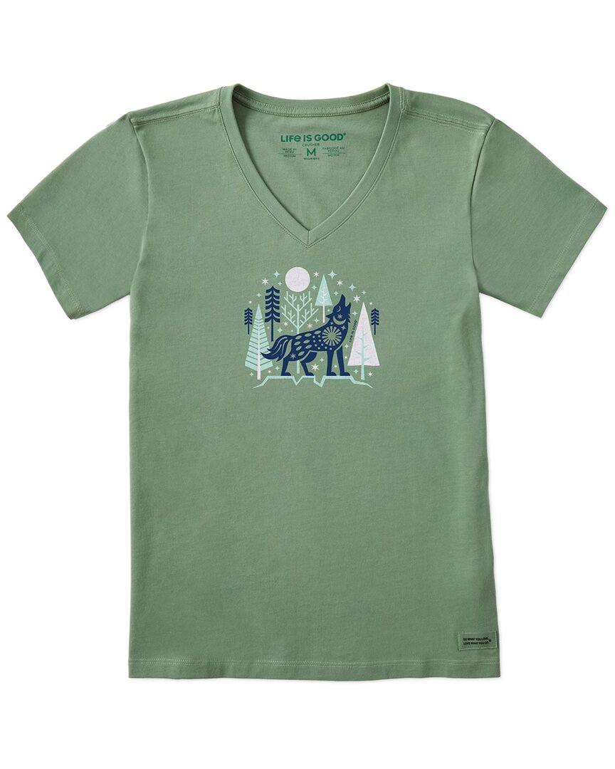 Life Is Good ® Crusher V-neck T-shirt In Green