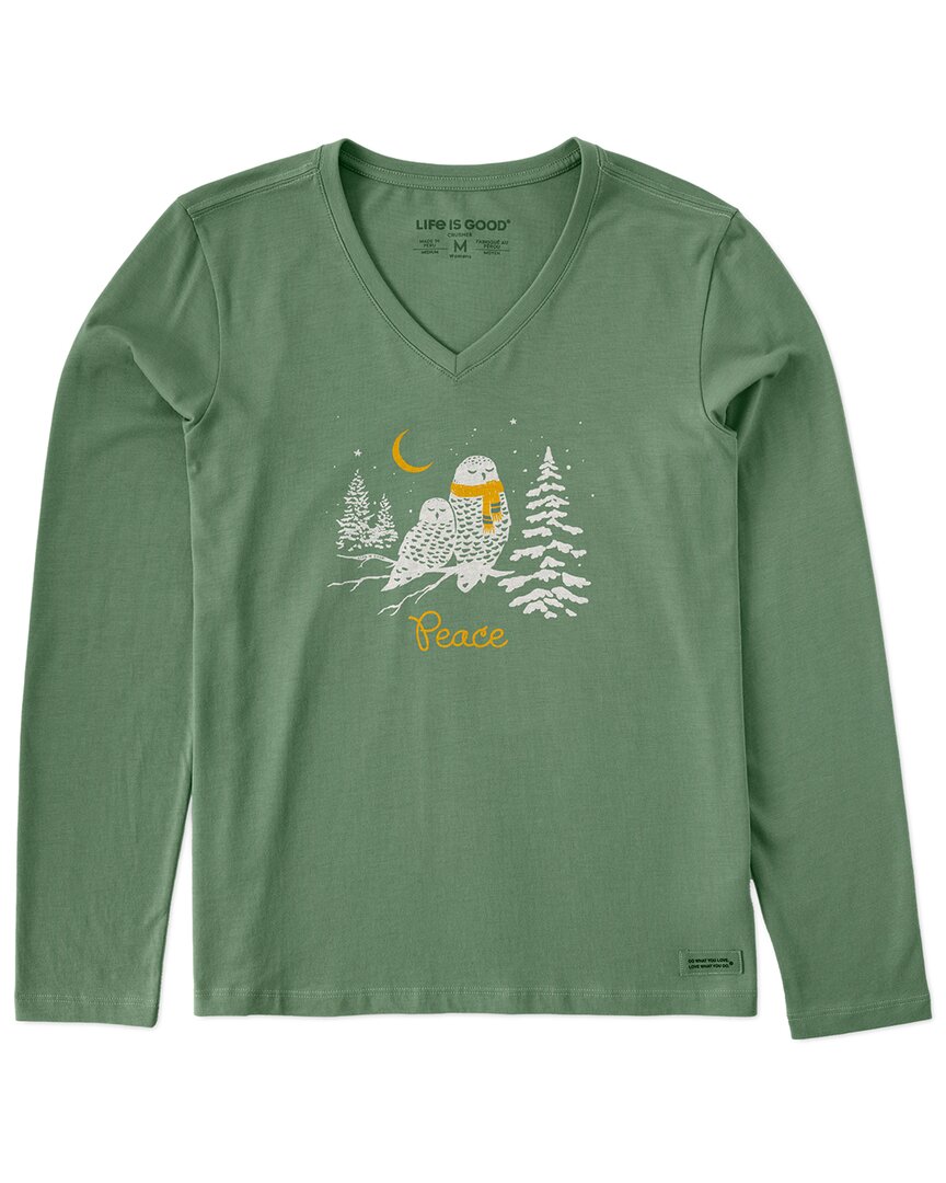 Life Is Good ® Long Sleeve V-neck T-shirt In Green