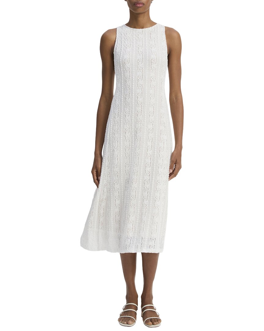 Vince High-neck Tank Dress In White