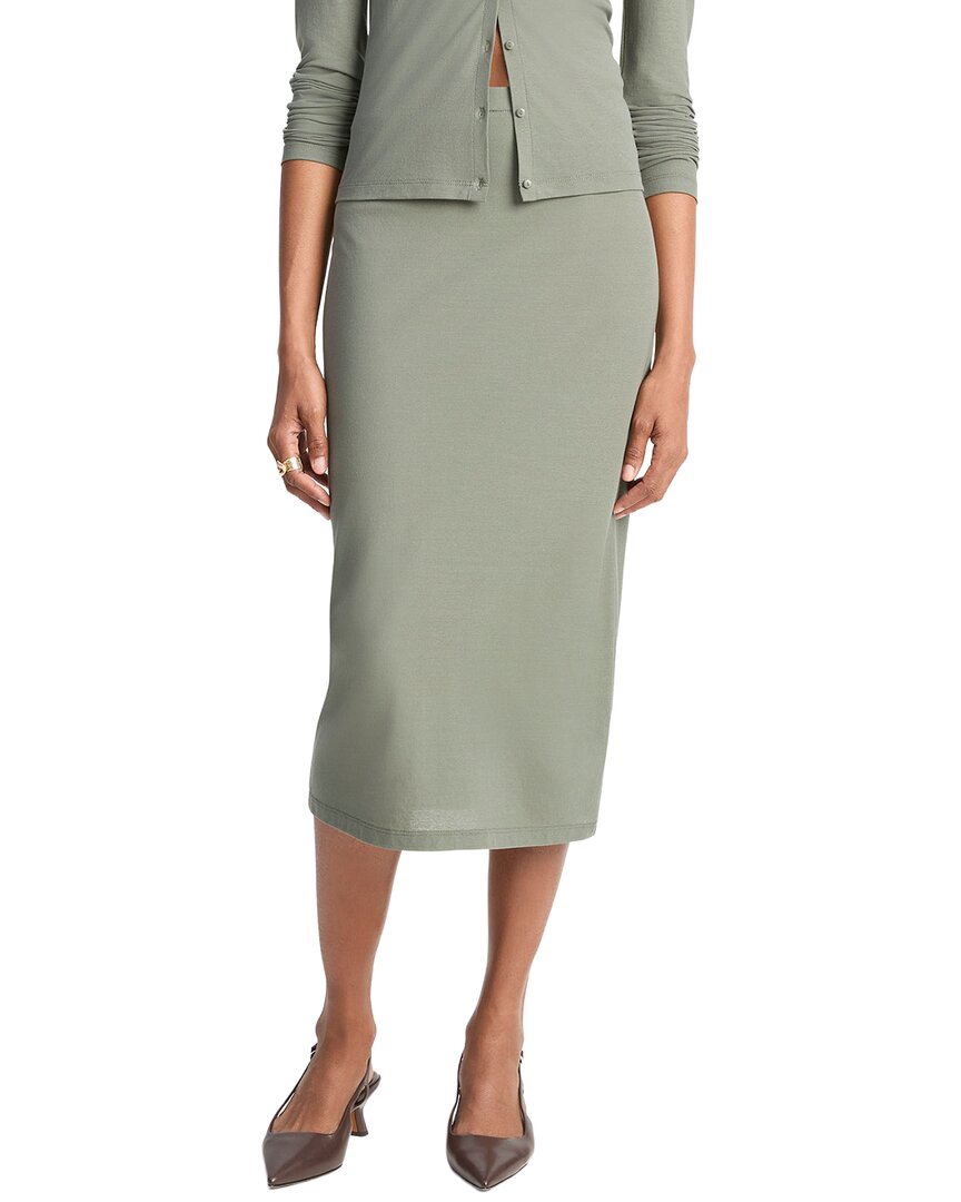 Vince Midi Skirt In Green