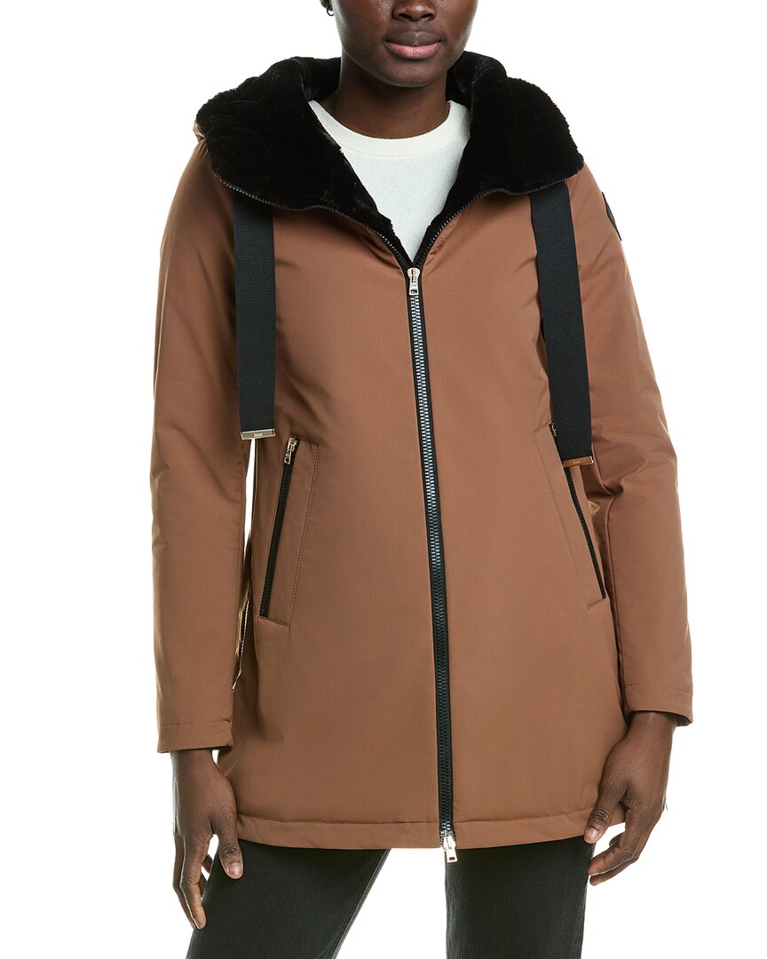Herno Hooded Jacket In Brown