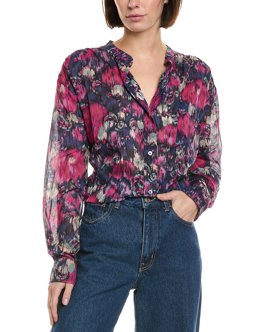 Isabel Marant Étoile Kiledia Bluse Aus Georgette Mit Floralem Print In Schwarz