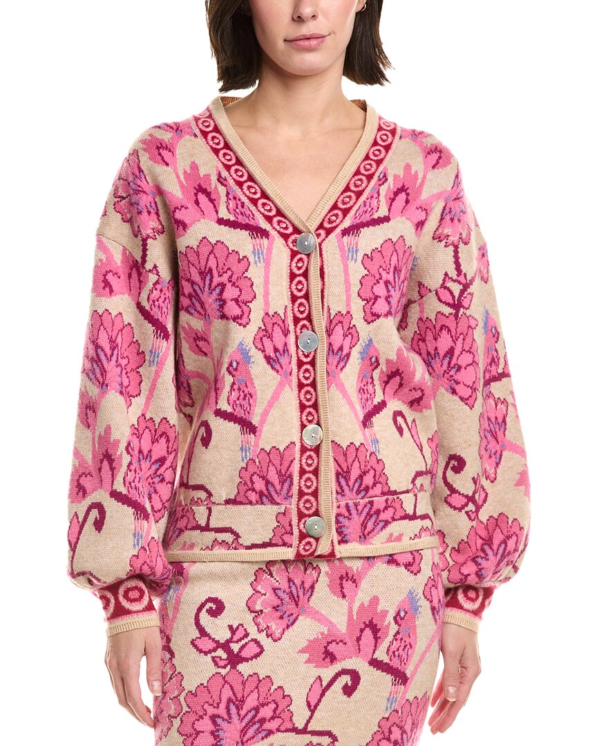 Fate Wool-blend Cardigan Jacket In Pink