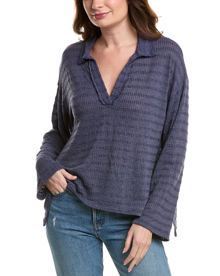 Project Social T Capistrano Collared Pullover In Blue