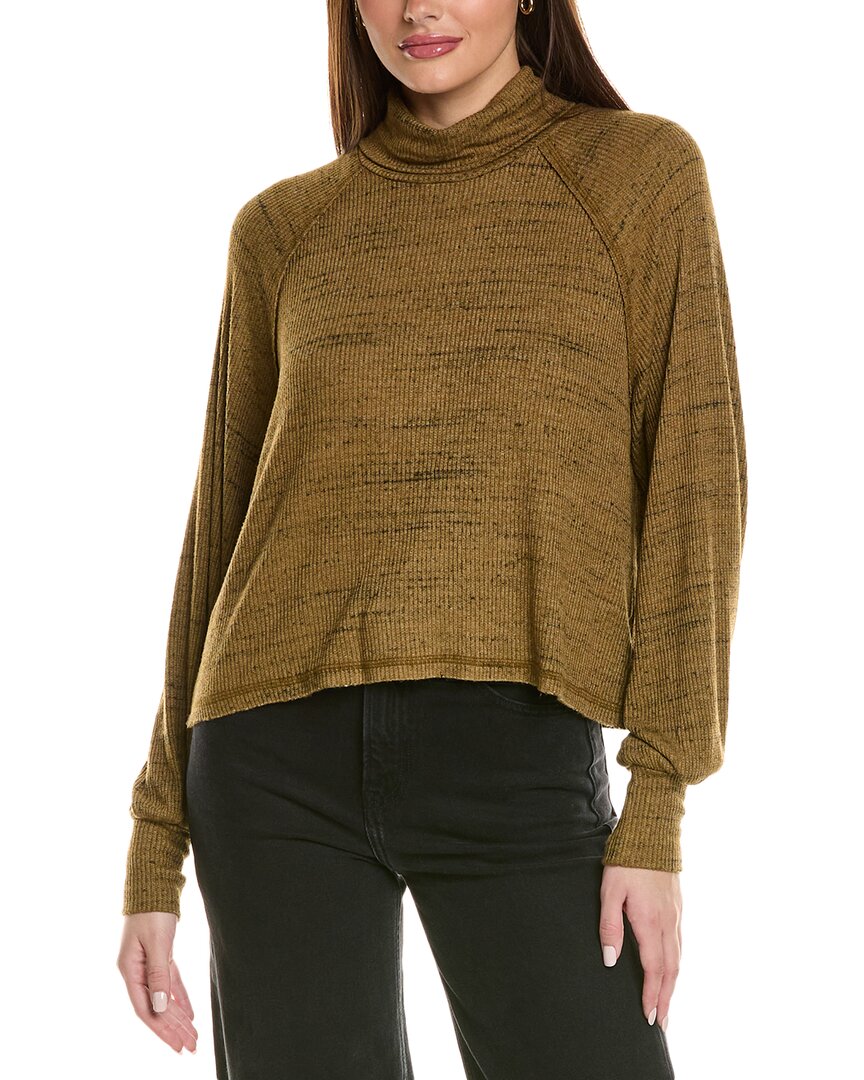 Project Social T More Love Marled Rib Turtleneck In Green