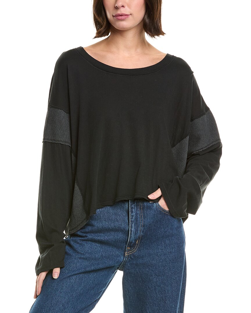 Project Social T Time-out Thermal Shirt In Black