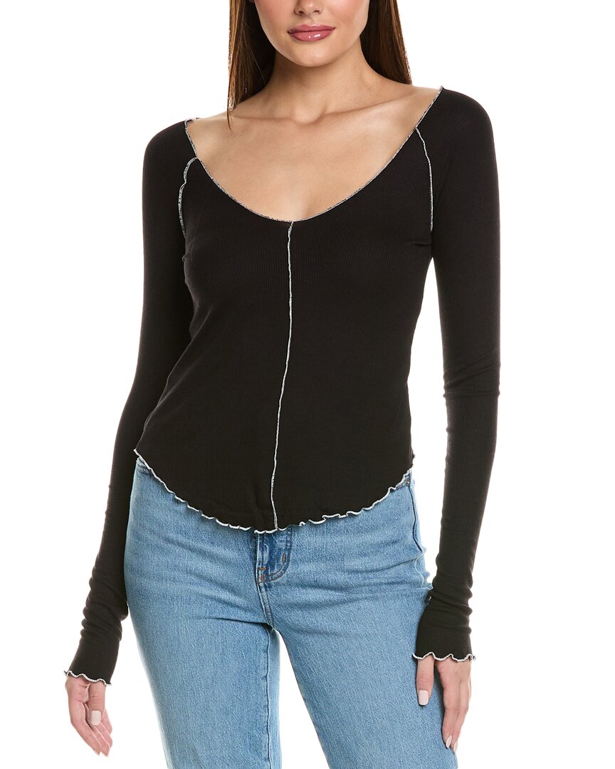 Project Social T About Time Seamed Top In Black