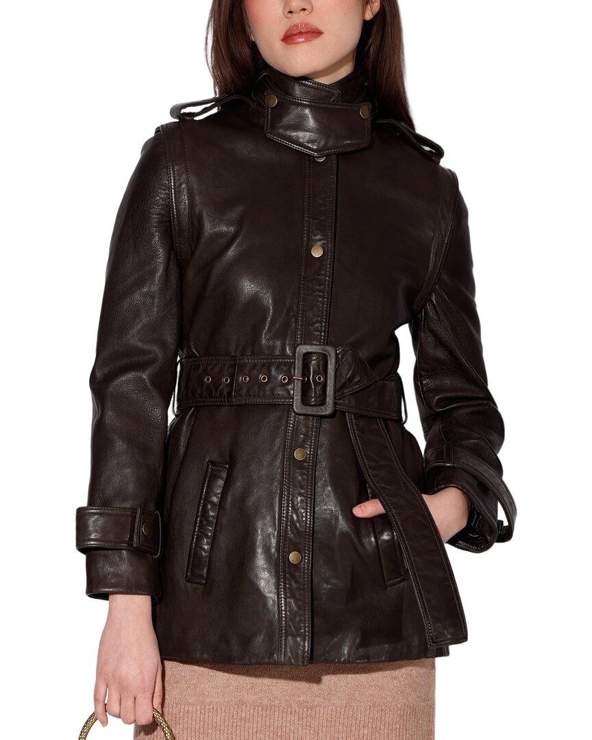 Walter Baker Imani Leather Jacket In Black