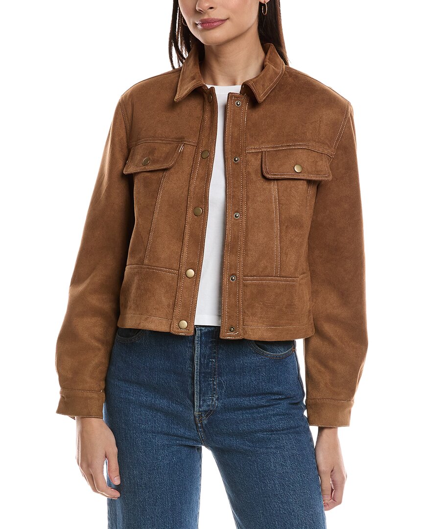 Oat New York Trucker Jacket In Brown