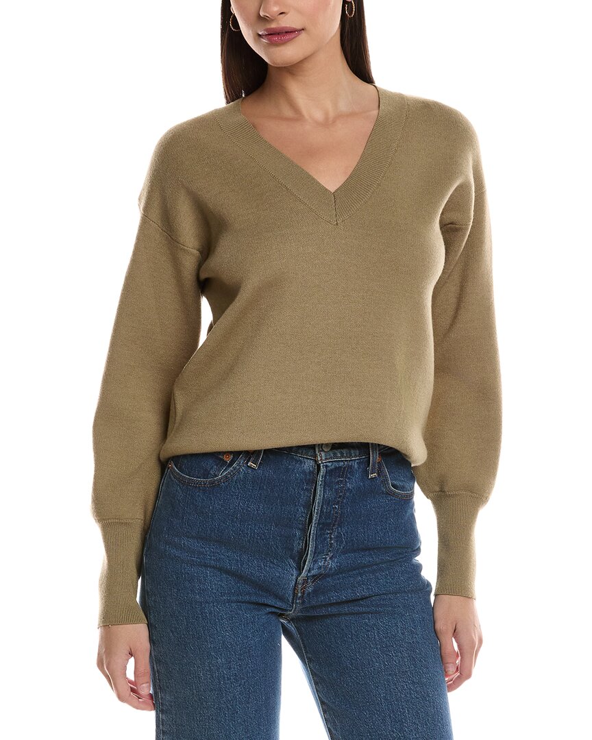 Oat New York V-neck Sweater In Green