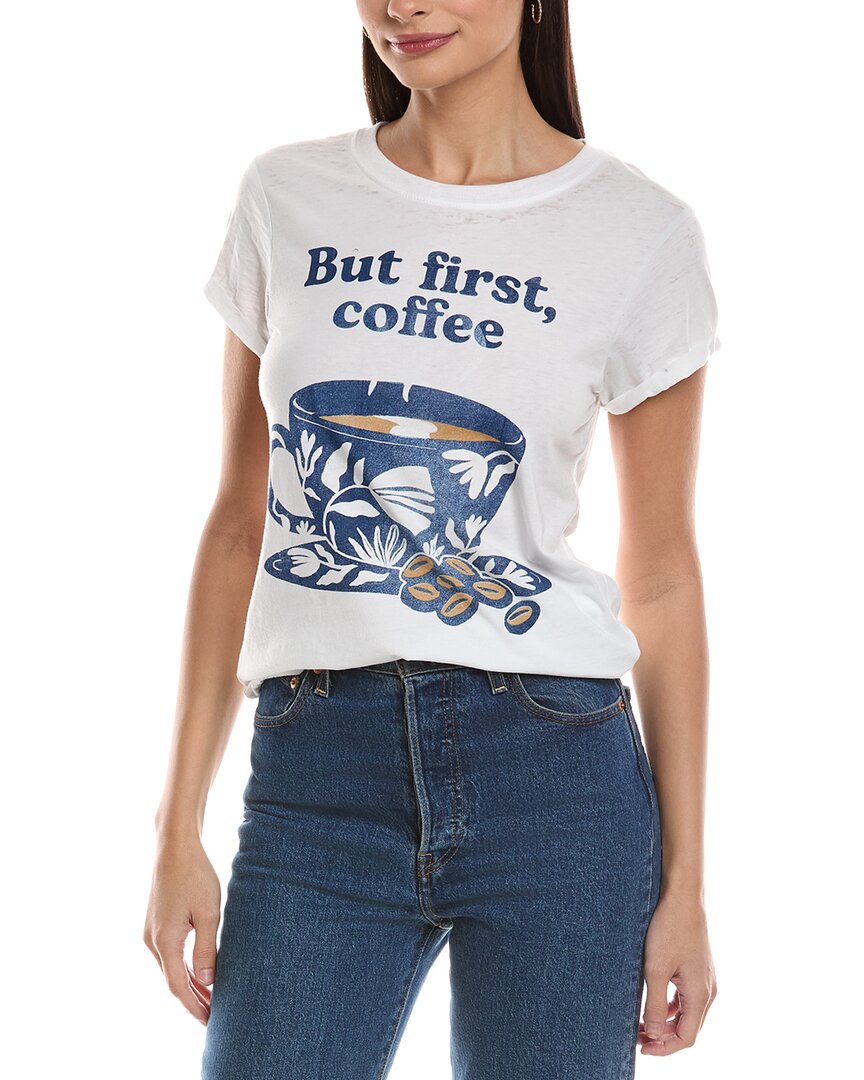 Prince Peter But Coffee First T-shirt In White