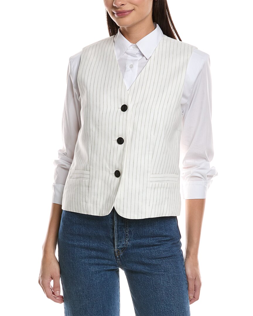 Rag & Bone Erin Linen-blend Vest In White