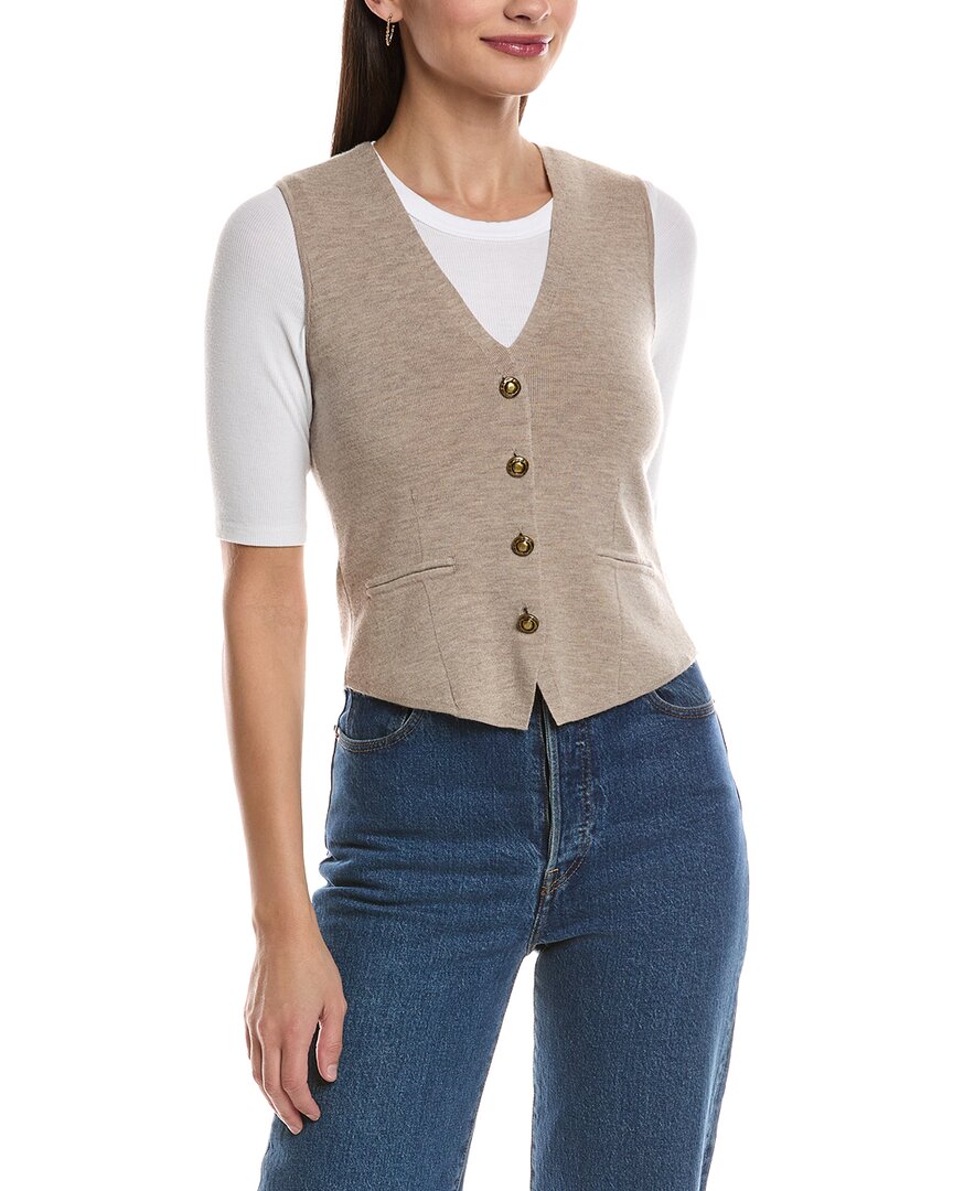 Rag & Bone Ella Wool-blend Vest In Brown