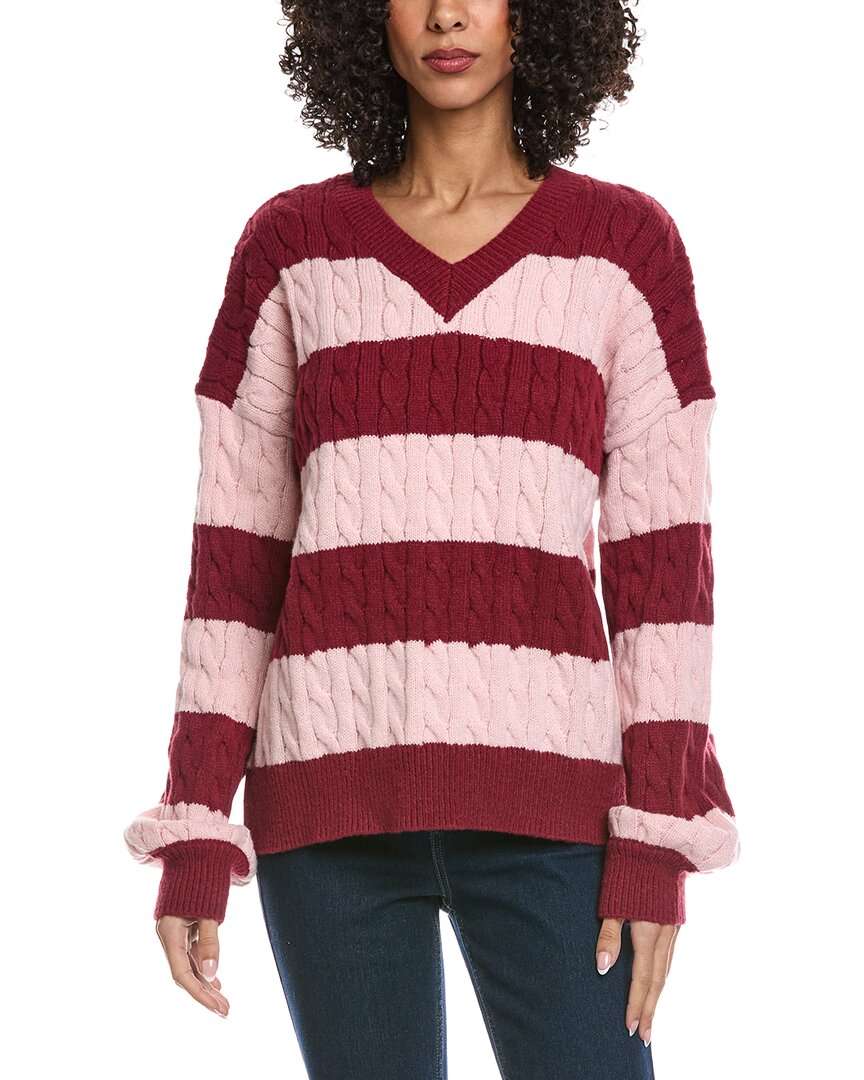 Madison Miles Knit Sweater In Pink