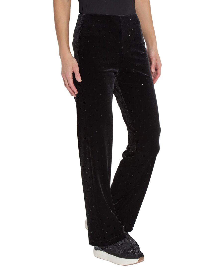 Lyssé Arlette Crystal St Velvet Pant In Black In Multi