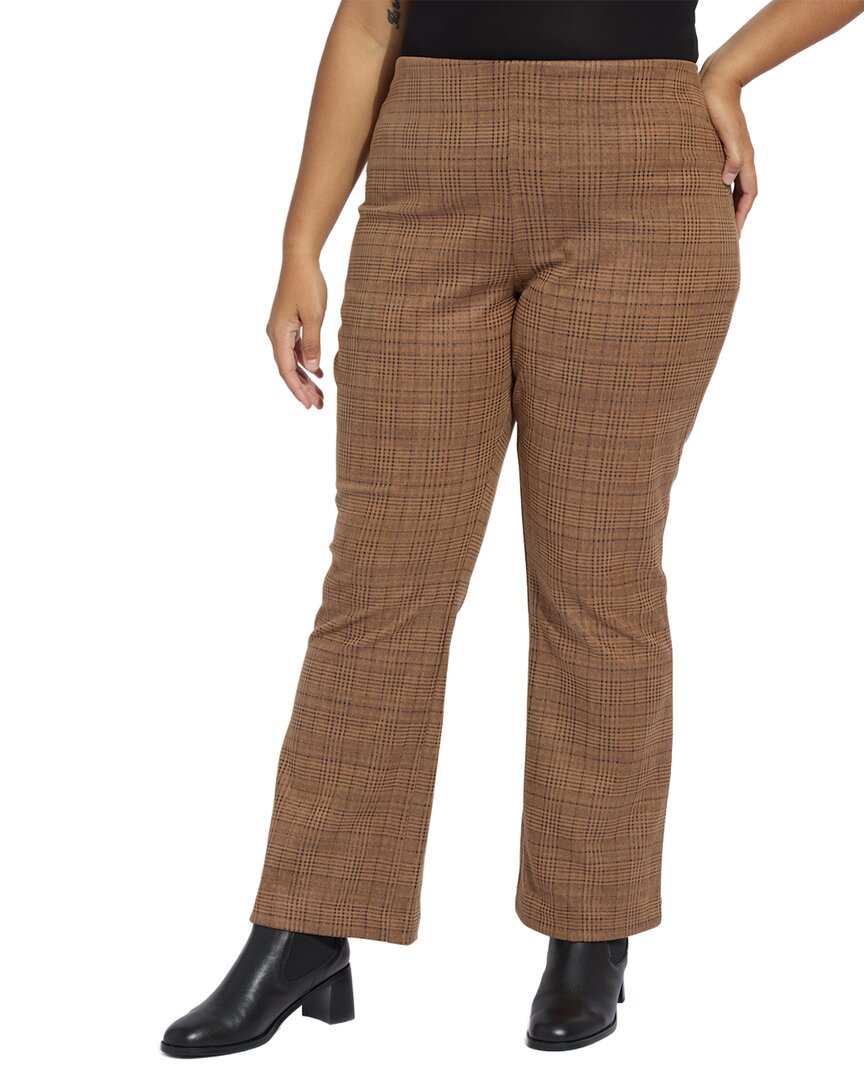 Lyssé Plus Neoprene Baby Bootcut Curvy Jean In Brown