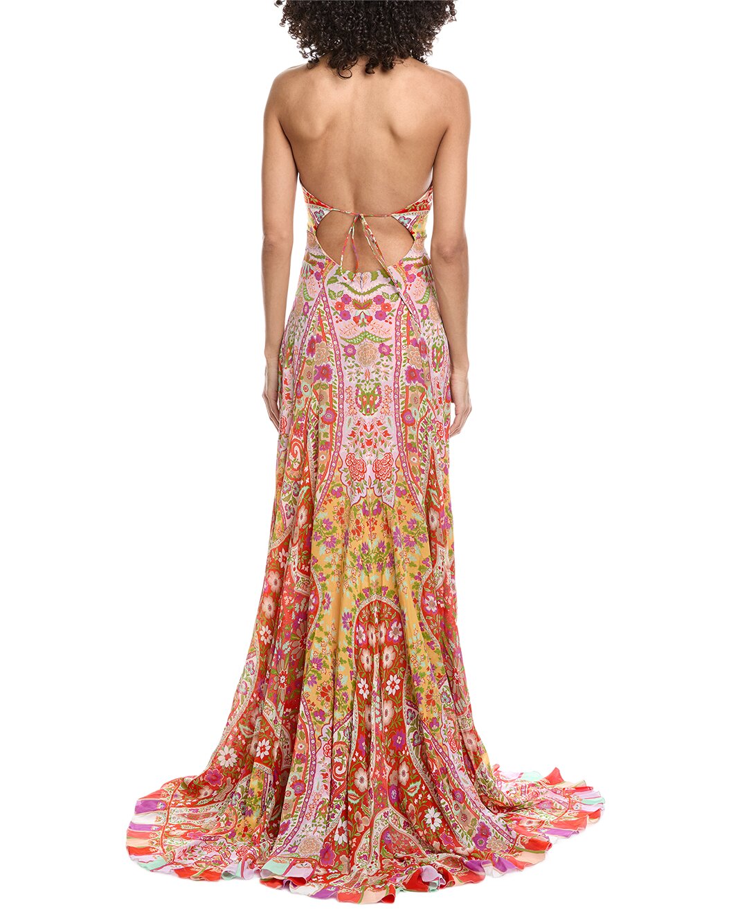 Etro Zodiac Silk Maxi Dress / Gilt
