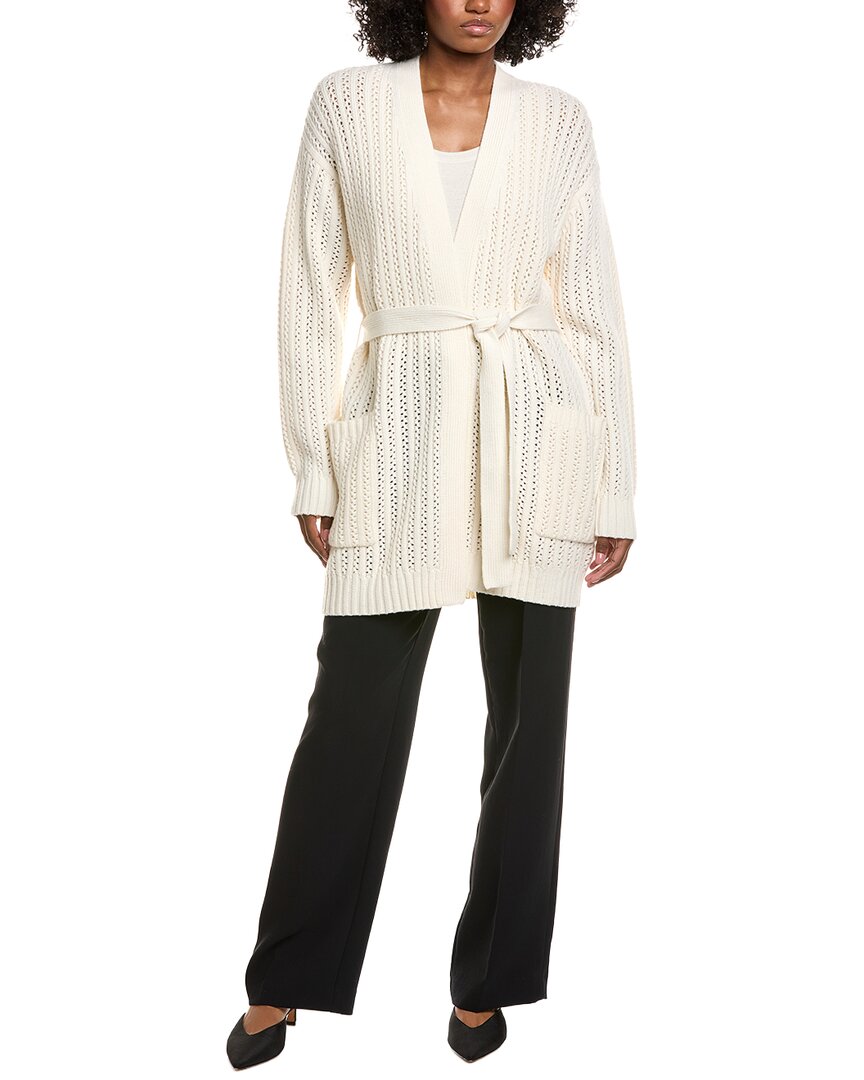 Max Mara Balzac Wool & Cashmere-blend Cardigan In White