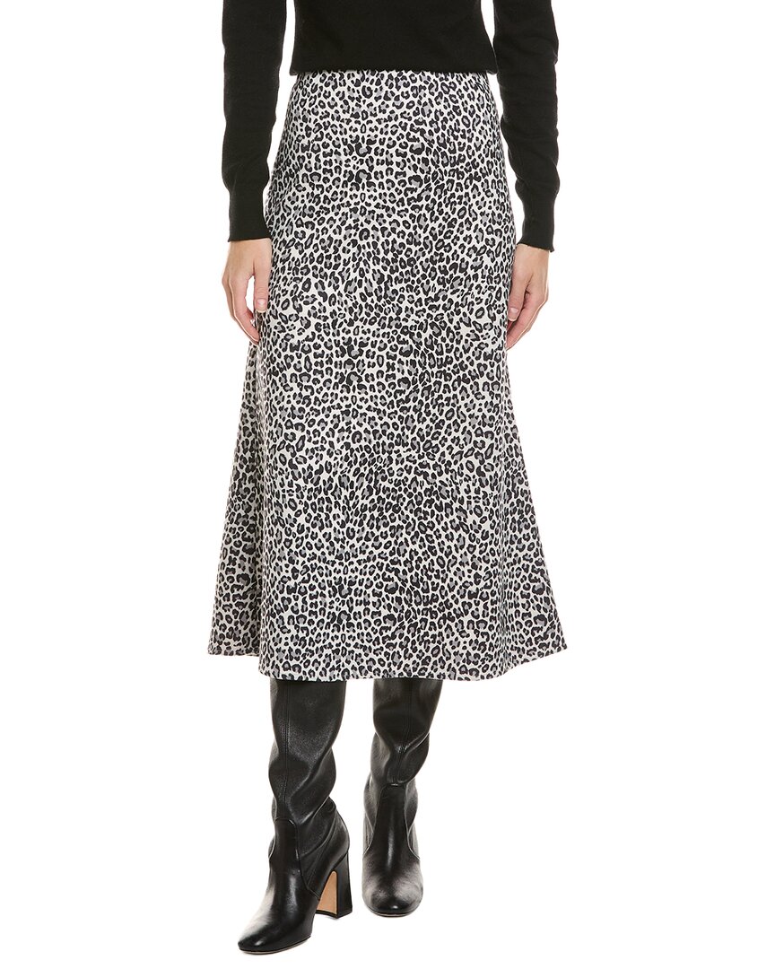 Gracia Leopard Print Midi A-line Skirt In Animal Print